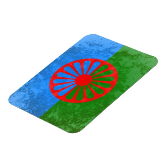 Romani vlag magneet (Linkerzijde)