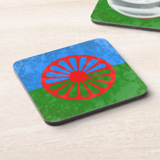 Romani vlag onderzetter (Linkerzijde)