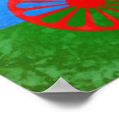 Romani vlag poster (Hoek)