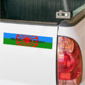 Romani vlag, PROUD OM ROMA TE ZIJN! Bumpersticker (Op Truck)