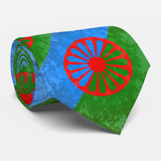 Romani vlag stropdas (Opgerold)