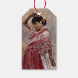 Romani Zigeuner Vrouw Dansen (door Albert Edelfelt Cadeaulabel