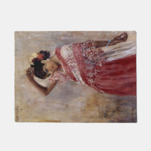 Romani Zigeuner Vrouw Dansen (door Albert Edelfelt Deurmat