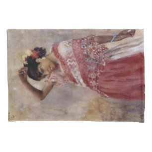 Romani Zigeuner Vrouw Dansen (door Albert Edelfelt Kussensloop