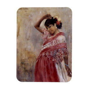 Romani Zigeuner Vrouw Dansen (door Albert Edelfelt Magneet