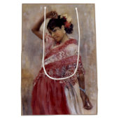 Romani Zigeuner Vrouw Dansen (door Albert Edelfelt Medium Cadeauzakje (Achterkant)