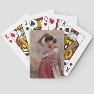 Romani Zigeuner Vrouw Dansen (door Albert Edelfelt Pokerkaarten