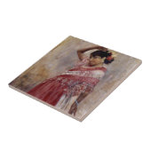 Romani Zigeuner Vrouw Dansen (door Albert Edelfelt Tegeltje (Zijkant)
