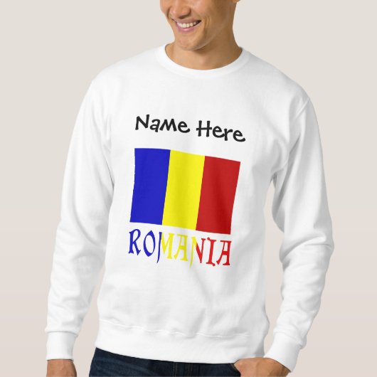 Romania and Romanian Flag Personalized  Trui (Voorkant)