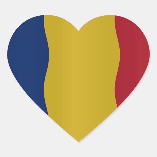Romania flag hart sticker (Voorkant)