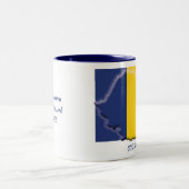 ROMANIA FLAG MAP-scripts Gepersonaliseerd Tweekleurige Koffiemok (Center)