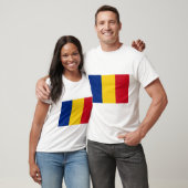 România - Roemeense vlag T-shirt (Unisex)