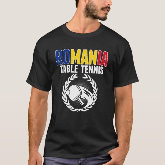 Romania Table Tennis     Romanian Ping Pong Suppor T-shirt (Voorkant)