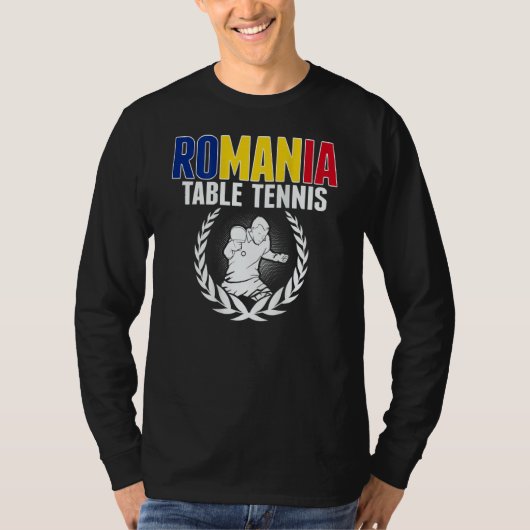 Romania Table Tennis   Romanian Ping Pong Supporte T-shirt (Voorkant)
