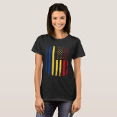 Romanian American Flag Romania America Pride Herit T-shirt (Voorkant volledig)
