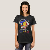 Romanian American Foreign Romania Flag T-shirt (Voorkant volledig)
