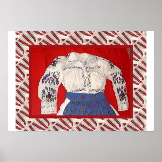 Romanian craft, embroidered blouse poster (Voorkant)