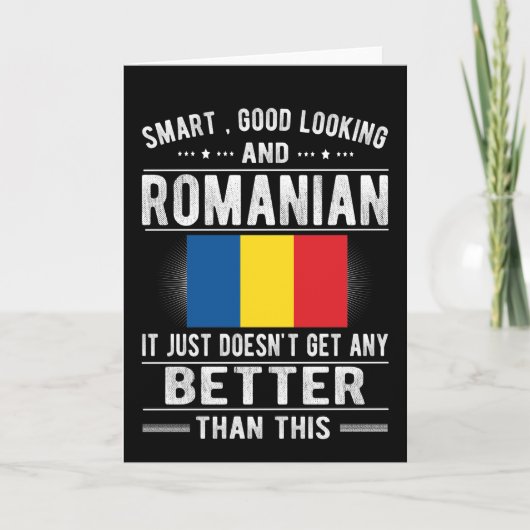 Romanian Flag Romania Heritage Romanian Roots Kaart (Voorkant)