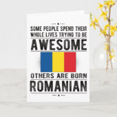Romanian Flag Romania Heritage Romanian Roots Kaart (Gele Bloem)