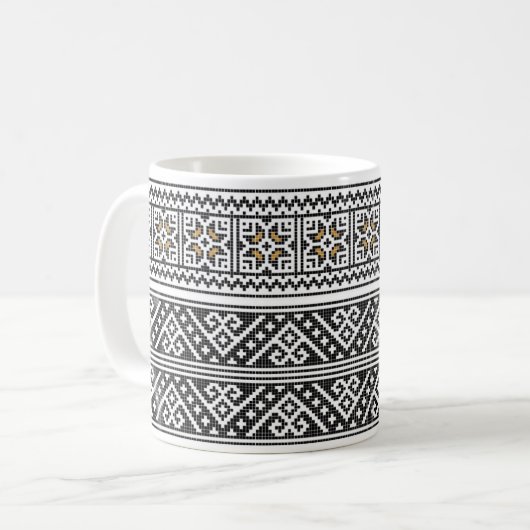 ROMANIAN FOLK ART Coffee Mok (Voorkant links)