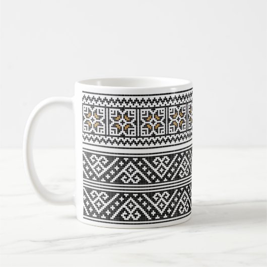ROMANIAN FOLK ART Coffee Mok (Links)
