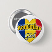 Romanian Girl Ronde Button 5,7 Cm (Voorkant /achterkant)