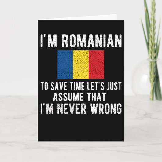 Romanian Heritage Romania Roots Romanian Flag Kaart (Voorkant)