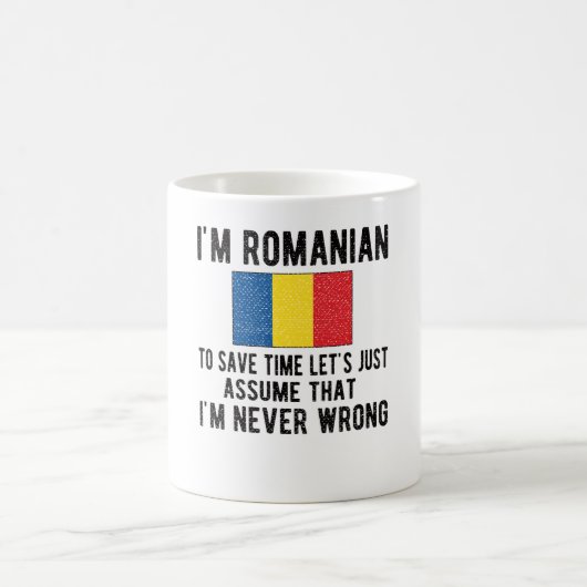 Romanian Heritage Romania Roots Romanian Flag Koffiemok (Center)