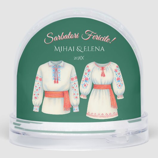  Romanian Heritage Traditions Transylvania Romania Sneeuwbol (Achterkant)