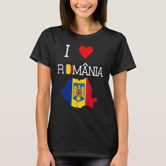 Romanian  I Love Romania T-shirt (Voorkant)