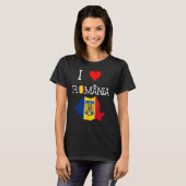 Romanian  I Love Romania T-shirt (Voorkant volledig)