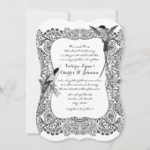 Romanitc Hummingbird Black en White Pattern Kaart (Voorkant)