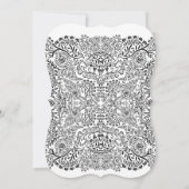 Romanitc Hummingbird Black en White Pattern Kaart (Achterkant)