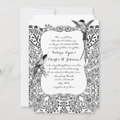 Romanitc Hummingbird Black en White Pattern Kaart (Voorkant)