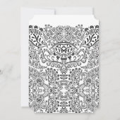 Romanitc Hummingbird Black en White Pattern Kaart (Achterkant)