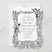 Romanitc Hummingbird Black en White Pattern Kaart (Voorkant)