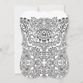 Romanitc Hummingbird Black en White Pattern Kaart (Achterkant)