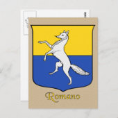 Romano Family Heraldic Shield Briefkaart (Voorkant / Achterkant)