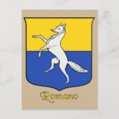 Romano Family Heraldic Shield Briefkaart (Voorkant)