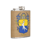 Romano Heraldisch Schild met Helm en Mantel Heupfles (Rechts)