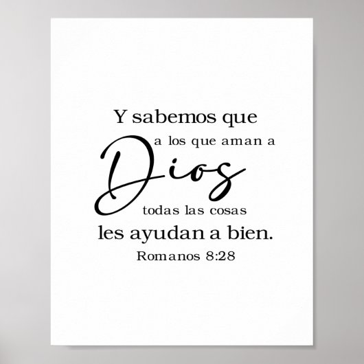 Romanos 8:28 Poster (Voorkant)