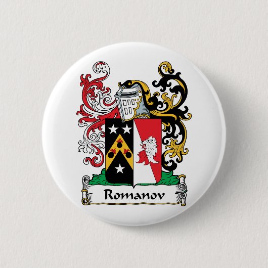Romanov Family Crest Ronde Button 5,7 Cm (Voorkant)