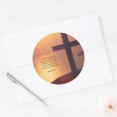 ROMANS 10:9 RONDE STICKER (Envelop)