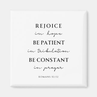Romans 12:12 Bible Verse Magneet