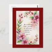 Romans 12:12 Custom Bible Verse Briefkaart (Voorkant / Achterkant)