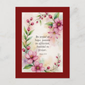 Romans 12:12 Custom Bible Verse Briefkaart (Voorkant)