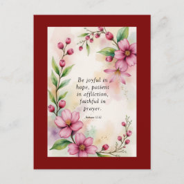 Romans 12:12 Custom Bible Verse Briefkaart