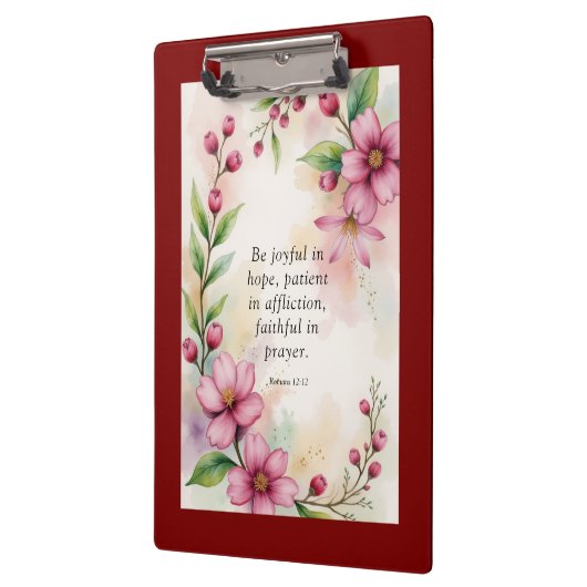 Romans 12:12 Custom Bible Verse Klembord (Links)