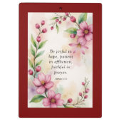 Romans 12:12 Custom Bible Verse Klembord (Achterkant)