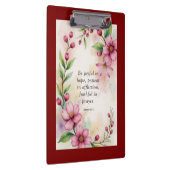 Romans 12:12 Custom Bible Verse Klembord (Rechts)